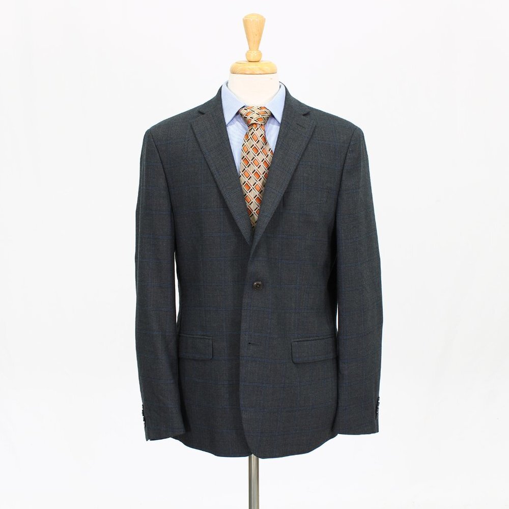 Michael Kors 44R Gray Check 2-Button Sport Coat Blazer Jacket V314